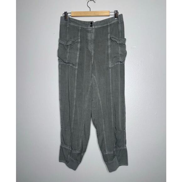 Anthropologie Daily Practice Utility/Cargo Pants Olive/Army Green Size Small - Picture 2 of 8